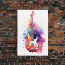 Load image into Gallery viewer, Electric Guitar Wall Art, Rock N Roll Decor, Graffiti Art, Splatter Art, Musician Gift Custom Guitar Art