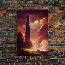 Load image into Gallery viewer, Dark Tower, High Fantasy Art Canvas Print, unique wall art, fantasy concept art