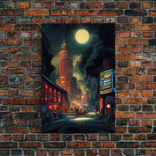 Load image into Gallery viewer, Early 20th century NYC wall art, canvas print, historic New York City wall art