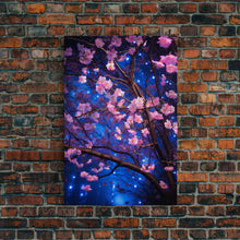 Cargar imagen en el visor de la galería, Cherry Blossom Art, Pink Flowers, Japanese Art, Sakura, Canvas Print, Wall Art, Vertical Art, Gift For Boss, Preppy Room Decor, Office Print
