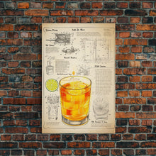Cargar imagen en el visor de la galería, Cocktail Wall Art, Bar Cart Art, Cocktail Gift, Canvas Print, Wall Art, Vertical Print, Dorm Room Art, Kitchen Wall Decor, Friendship Gift