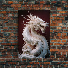 Load image into Gallery viewer, Dragon Art, Sculpture Wall Art, Asian Decor, Canvas Print, Wall Art, Vertical Print, Gift For Couples, Dorm Room Art, Living Room Prints