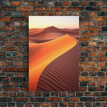 Load image into Gallery viewer, Desert Ladscape, Sand Dunes Art Print, Desert Art, Canvas Print, Wall Art, Vertical Art, Office Wall Decor, Landscape Print, Family Room Art