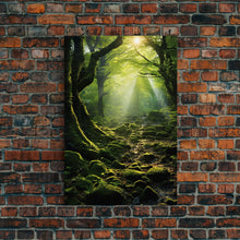 Carregar imagem no visualizador da galeria, Forest Wall Art, Nature Prints, Trees Wall Art, Canvas Print, Wall Art, Vertical Art, Teacher Gift, Over Bed Wall Decor, Bookshelf Decor