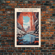 Carregar imagem no visualizador da galeria, Carlsbad Caverns National Park Travel Poster Print, Canvas Print Wall Art, New Mexico Travel Art, Midcentury Modern Travel Decor