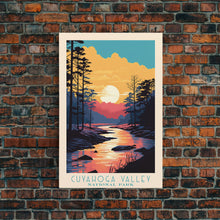Load image into Gallery viewer, Cuyahoga Valley National Park Travel Poster Print, Canvas Print Wall Art, Ohio Travel Art, Midcentury Modern Travel Decor