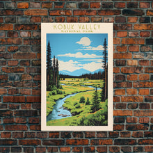 Load image into Gallery viewer, Kobuk Valley National Park, Alaska Travel Art, National Park Print, Minimalist Travel Art, Midcentury Modern Retro Style Landscape