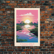 Carregar imagem no visualizador da galeria, Everglades National Park Florida Travel Art, National Park Print, Minimalist Travel Art, Midcentury Modern Style Landscape Painting