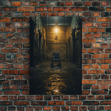 Load image into Gallery viewer, Creepy Wall Decor, Spooky Room Decor, Canvas Print, Wall Hanging, Portrait Art, Halloween Wall Decor, Dark Fantasy, Dark Wall Art