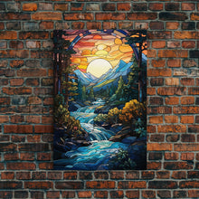 Carregar imagem no visualizador da galeria, Abstract Wall Art, Nature Wall Art, Forest Print, Canvas Print, Wall Hanging, Portrait Art, River Art, Office Wall Decor, Housewarming Gift