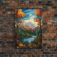 Carregar imagem no visualizador da galeria, Abstract Nature Print, Forest Wall Art, Canvas Print, Wall Hanging, Portrait Art, Nature Wall Art, Bedroom Prints, Landscape Art Print