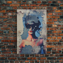 Carregar imagem no visualizador da galeria, Abstract Portrait, Portrait Painting, Abstract Art Print, Canvas Print, Wall Hanging, Portrait Art, Bedroom Teen Girl Art, Bedroom Prints