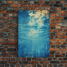 Load image into Gallery viewer, Denim Canvas Print Wall Art, Tie Dye Denim Texture Print On Canvas, Unique Wall Art, Boho Style Art, Minimalist Wall art