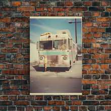 Carregar imagem no visualizador da galeria, Bus, Urban Wall Art, City Art Print, Canvas Print, Wall Hanging, Portrait Art, Urban Art, Apartment Wall Decor, Family Room Art, RV Decor