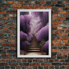Load image into Gallery viewer, Beautiful Wisteria Garden Walkway Path Wall Art, Fine Art Print, Wall Poster, Wall Print