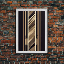 Carregar imagem no visualizador da galeria, Art Deco Wall art, Framed Canvas Print, Art Deco, Gold art, Framed painting, Geometric art, Beautiful art, Lines art, Guest room art