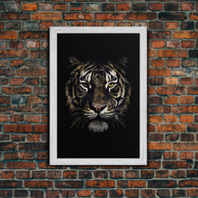 Load image into Gallery viewer, Beautiful Tiger Portrait Art Print, Framed Wall Art, Canvas Print, Big Cat Art, Tiger Painting