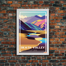 Load image into Gallery viewer, Death Valley, California Wall Art, America Travel Poster, Travel Wall Print, Travel Poster, Travel Wall Art, Canvas Wall Print