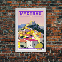 Load image into Gallery viewer, Mystras Wall Print, Greece Wall Art, Greece Prints, Europe Wall Print, Travel Wall Print, Travel Poster, Travel Wall Art, Canvas Wall Print