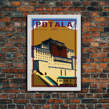 Load image into Gallery viewer, Potala Palace Wall Art, China Poster, Tibet Wall Print, Asia Wall Art, Travel Wall Print, Travel Poster, Travel Wall Art, Canvas Wall Print