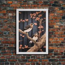 Load image into Gallery viewer, Hawk Wall Decor, Birds Wall Art, Animal Wall Decor, Nature Art, Pair Of Hawks, Wall Decor, Canvas Print, Wall Art, Framed Canvas Art