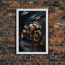 Load image into Gallery viewer, Futuristic Cyberpunk Motorcycle Concept Art, Sport Bike Canvas Print