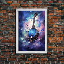 Carregar imagem no visualizador da galeria, Galaxy Banjo Gift, Banjo Wall Art Canvas Print, Country Music Art, Guitar Art, Banjo Poster Print, Banjo Gifts, Musical Art