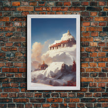 Carregar imagem no visualizador da galeria, Buddhist temple wall art, canvas print, abstract Tibetan temple wall decor, Buddhist home decor
