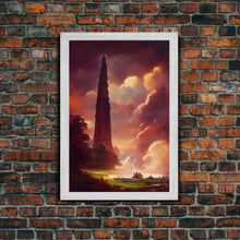 Load image into Gallery viewer, Dark Tower, High Fantasy Art Canvas Print, unique wall art, fantasy concept art