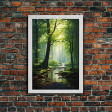 Carregar imagem no visualizador da galeria, Forest Wall Art, Nature Inspired Art, Trees Art, Canvas Print, Wall Art, Vertical Print, Engagement Gift, Camper Wall Decor, Bedroom Prints