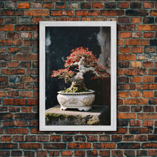 Load image into Gallery viewer, Bonsai Wall Art, Japanese Wall Print,  Asian Art, Canvas Print, Wall Art, Vertical Print, Travel Print, Client Gift, College Dorm Decor
