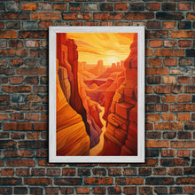Carregar imagem no visualizador da galeria, Canyon Wall Art, Sunset Wall Print, Landscape Print, Canvas Print, Wall Art, Vertical Art, Friendship Gift, Above Bed Art, Camper Wall Decor