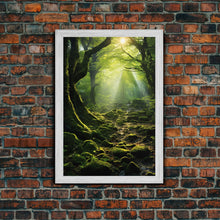 Carregar imagem no visualizador da galeria, Forest Wall Art, Nature Prints, Trees Wall Art, Canvas Print, Wall Art, Vertical Art, Teacher Gift, Over Bed Wall Decor, Bookshelf Decor