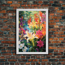Cargar imagen en el visor de la galería, Flowers Wall Print, Floral Art, Calla Lily Print, Spring Art, Canvas Print, Wall Art, Vertical Art, Congratulations Gift, Country Home Art