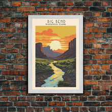 Load image into Gallery viewer, Biscayne National Park Florida Travel Art, National Park Print, Minimalist Travel Art, Midcentury Modern Style Landscape Painting