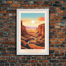 Carregar imagem no visualizador da galeria, Canyonlands National Park Travel Poster Print, Canvas Print Wall Art, Utah Travel Art, Midcentury Modern Travel Decor