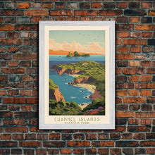 Carregar imagem no visualizador da galeria, Channel Island National Park Travel Poster Print, Canvas Print Wall Art, California Travel Art, Midcentury Modern Travel Decor