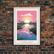 Carregar imagem no visualizador da galeria, Everglades National Park Florida Travel Art, National Park Print, Minimalist Travel Art, Midcentury Modern Style Landscape Painting