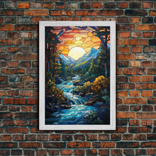 Carregar imagem no visualizador da galeria, Abstract Wall Art, Nature Wall Art, Forest Print, Canvas Print, Wall Hanging, Portrait Art, River Art, Office Wall Decor, Housewarming Gift