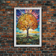 Carregar imagem no visualizador da galeria, Fall Wall Art, Abstract Art, Tree Wall Art, Canvas Print, Wall Hanging, Portrait Art, Nature Print, Realtor Thank You, Living Room Wall Art