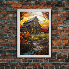 Carregar imagem no visualizador da galeria, Farm House Art, Abstract Art, Fall Art, Canvas Print, Wall Hanging, Portrait Art, Family Gift, Home Decor Prints, Ranch House Decor