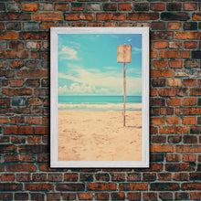 Load image into Gallery viewer, Beach Wall Art, Ocean Print, Minimalist Wall Art, Canvas Print, Wall Hanging, Portrait Art, Housewarming Gift, Living Room Wall Art