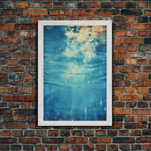 Load image into Gallery viewer, Denim Canvas Print Wall Art, Tie Dye Denim Texture Print On Canvas, Unique Wall Art, Boho Style Art, Minimalist Wall art