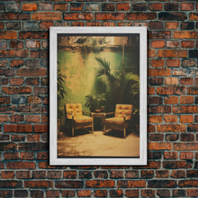 Cargar imagen en el visor de la galería, Chair, Tropical Art, Botanical Art, Canvas Print, Wall Hanging, Portrait Art, Home Decor Prints, Office Wall Decor, Modern House Art