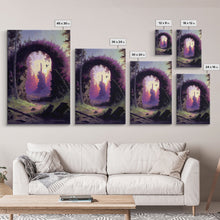 Load image into Gallery viewer, Gateway to another world, the purple realm, fine art poster print, fantasy decor