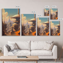 Load image into Gallery viewer, Canvas Print: Futuristic Cityscape - Modern Wall Art Decor, Vivid Colors, Ready to Hang