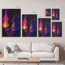Load image into Gallery viewer, Angry Old Wizard Fire Scepter Gamer Fine Art Print, Wall Decor, Wall Poster, Wall Art Print