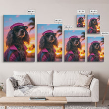 Load image into Gallery viewer, Dachshund Wall Print, Dog Wall Art, Dog Sunglasses, Dog In Pink Suit, Funny Art, Framed Wall Art, Framed Canvas, Wall Print, Wall Canvas