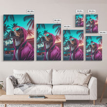 Load image into Gallery viewer, Corgi In Hot Pink Hoodie Sunglasses Wall Print, Dog Portrait, Dog Art Print, Framed Wall Art, Framed Canvas, Wall Print, Wall Canvas