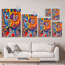 Carregar imagem no visualizador da galeria, Fictional Circus Poster Art Canvas Print, Framed Canvas Art, Creepy Circus Art